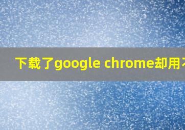 下载了google chrome却用不了